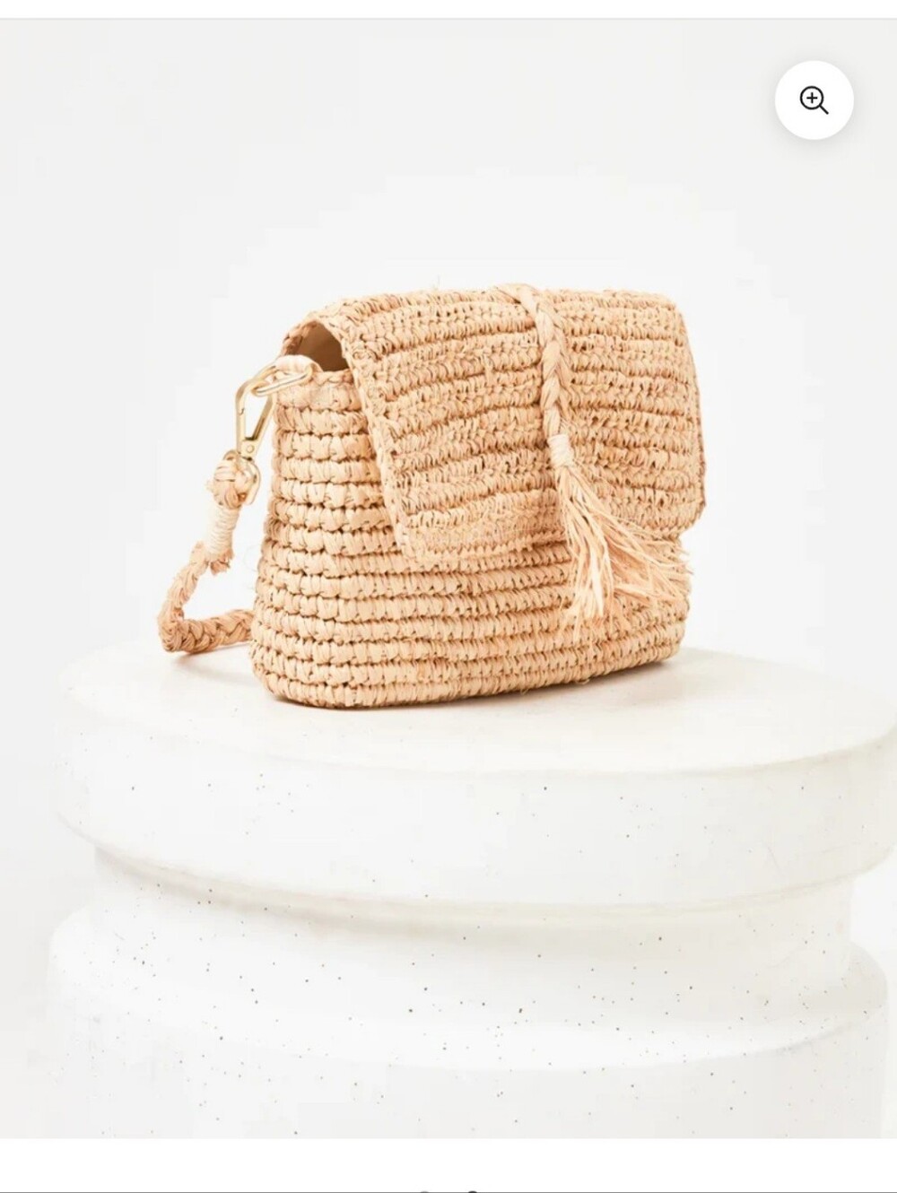 L*Space Camaya Woven Paper Raffia Convertible Shoulder Bag / Clutch - Picture 2 of 7